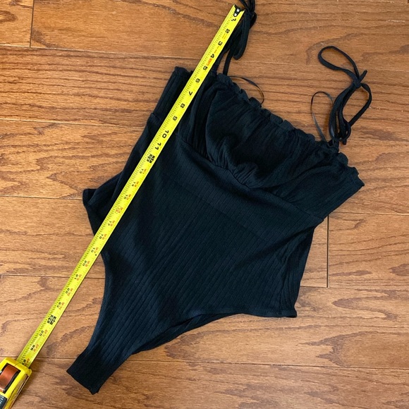 Shein blk ribbed sleeveless bodysuit - Size Large Medium with Bag - Picture 8 of 9